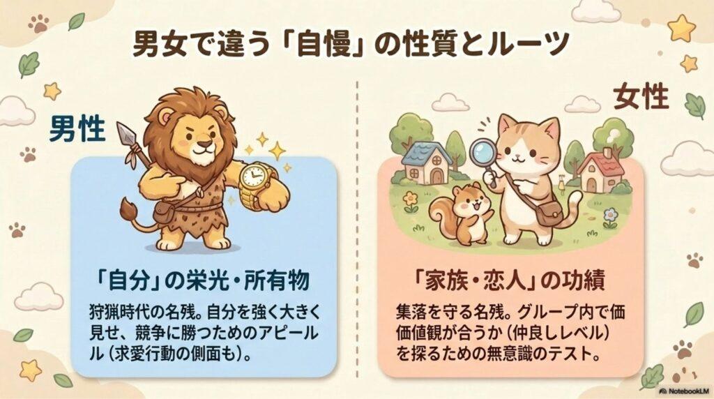 自慢話の男女差